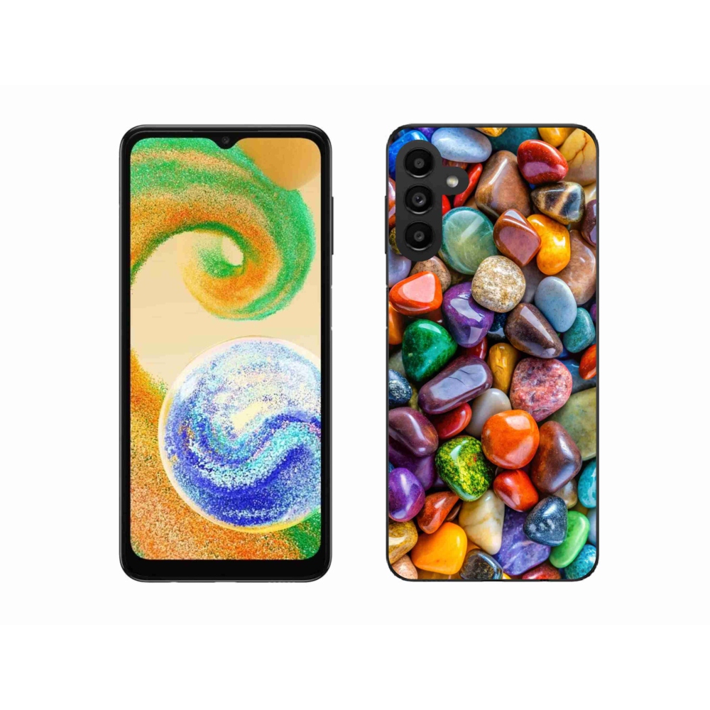 Zselés borítás mmCase Samsung Galaxy A04s készülékhez - színes strasszkövek