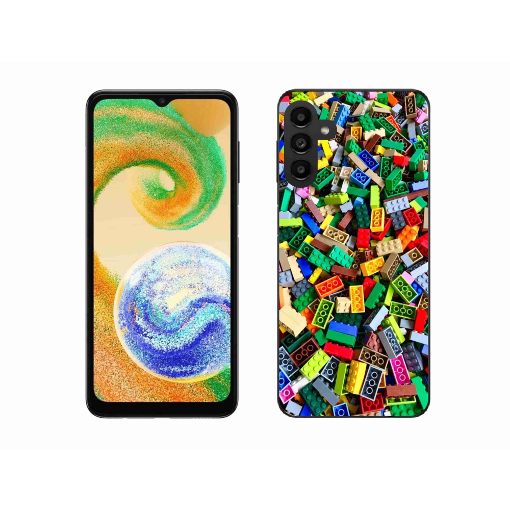 Gél borítás mmCase Samsung Galaxy A04s készülékhez - színes építőkockák