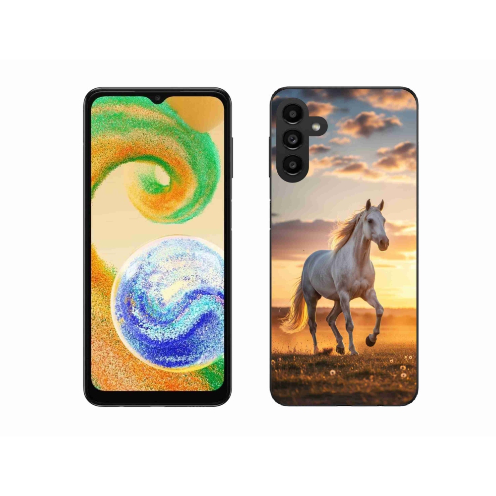 Gél borítás mmCase Samsung Galaxy A04s - futó fehér ló 2