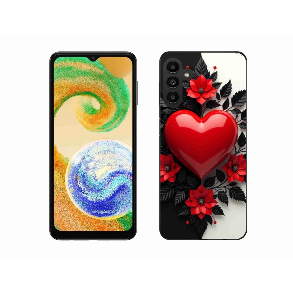 Gél védőhuzat mmCase Samsung Galaxy A04s készülékhez - piros szív