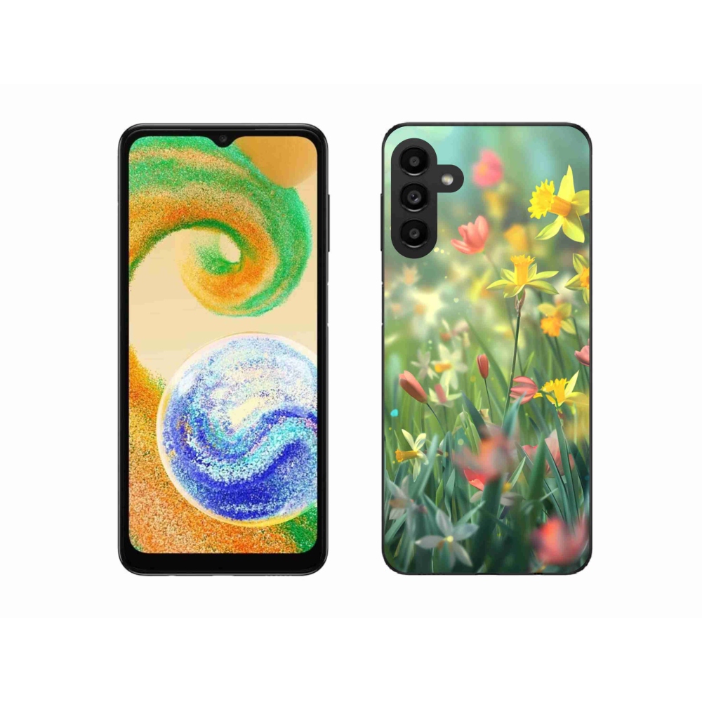 Gél borítás mmCase Samsung Galaxy A04s készülékhez - tavaszi virágok