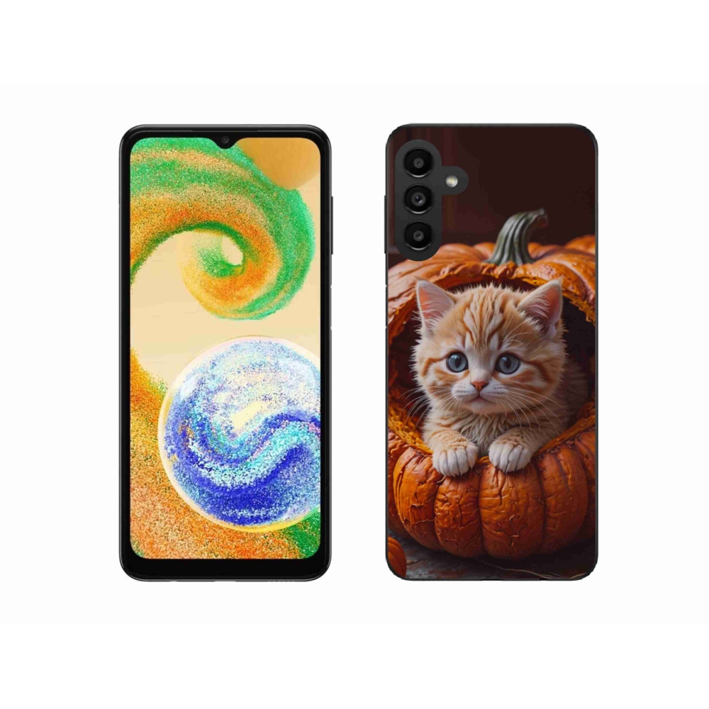 Gél borítás mmCase Samsung Galaxy A04s készülékhez - cica és tök 2