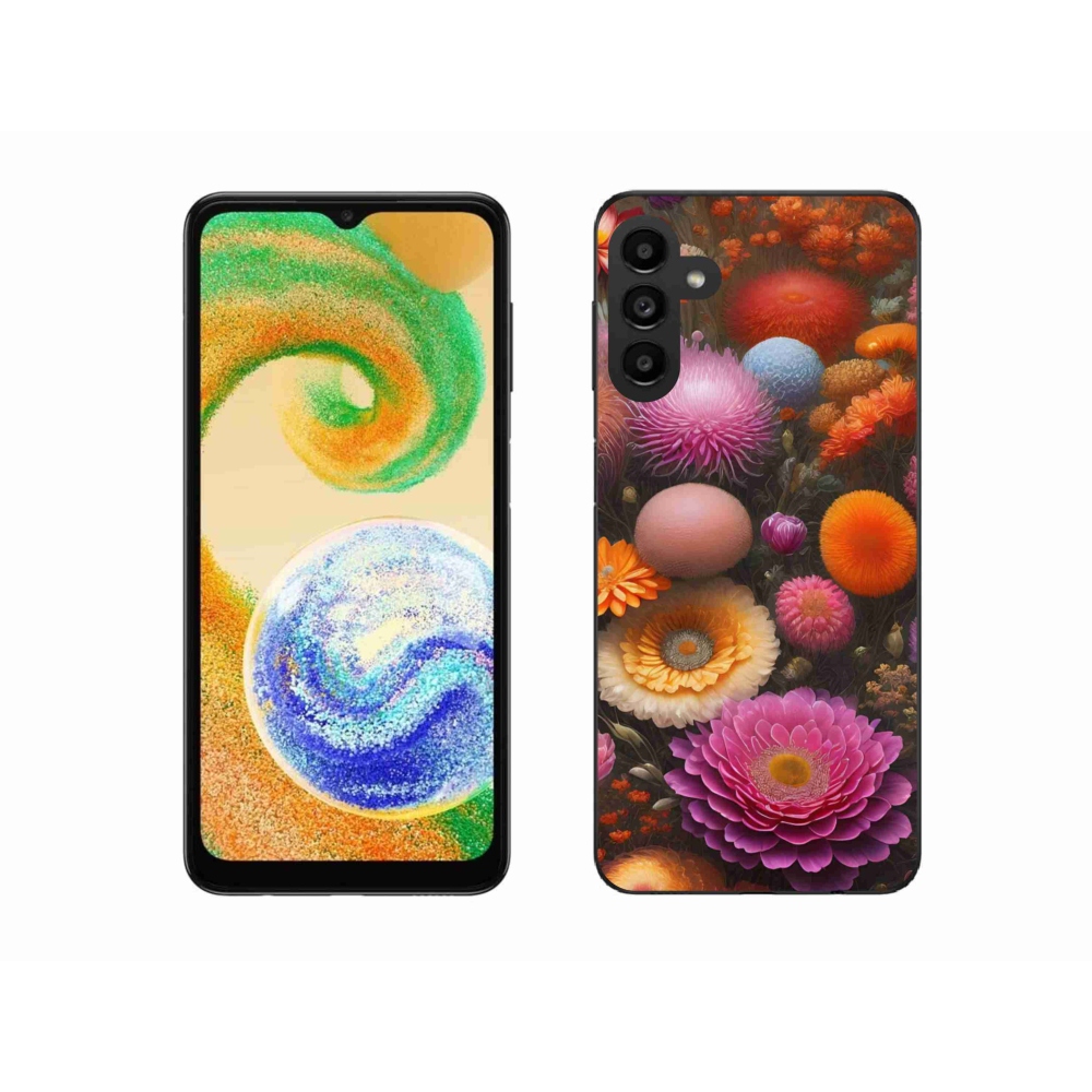 Gél borítás mmCase Samsung Galaxy A04s készülékhez - virágos kompozíció