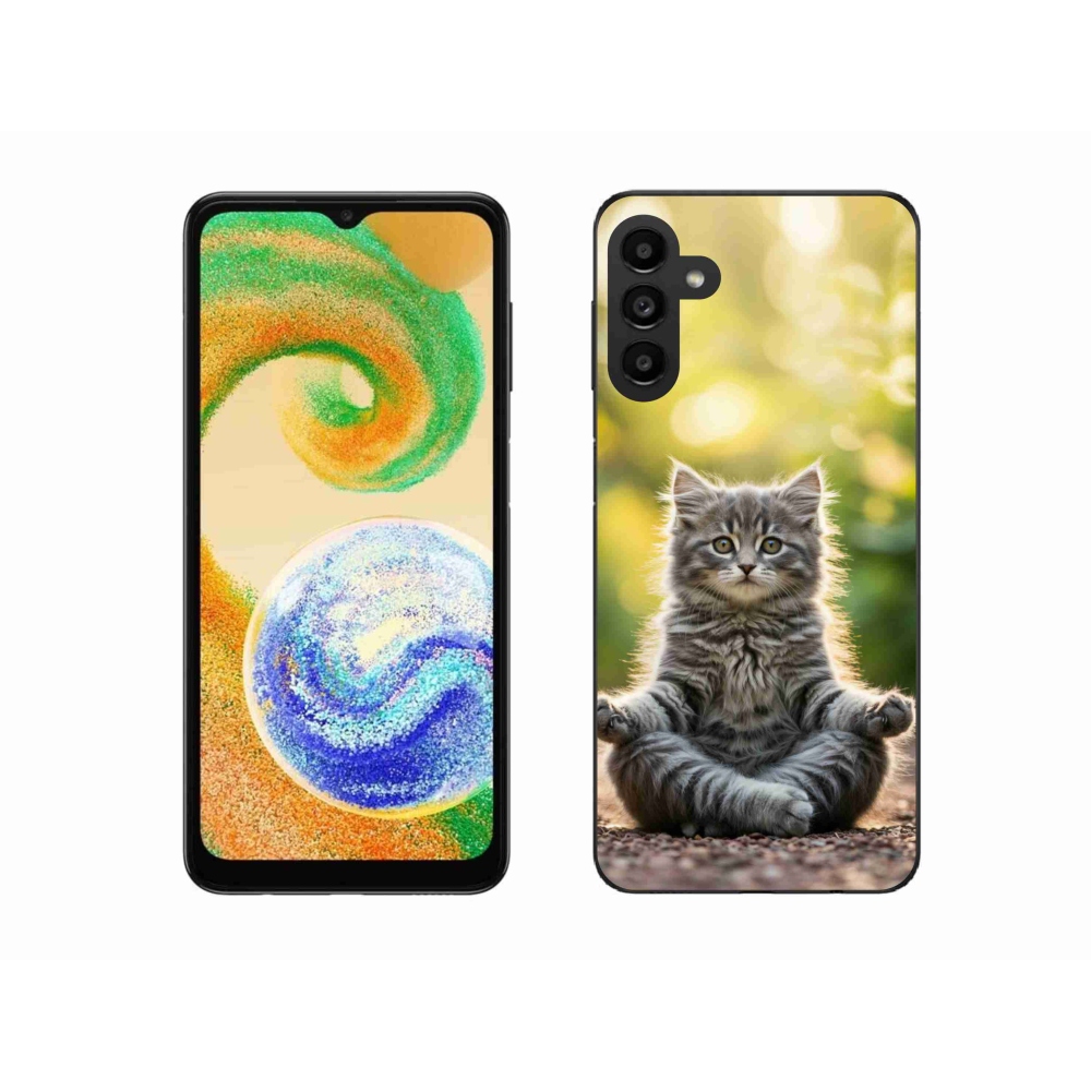 Gél borítás mmCase Samsung Galaxy A04s készülékhez - meditáló cica