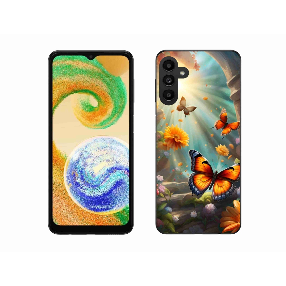 Gél borítás mmCase Samsung Galaxy A04s készülékhez - pillangókert 2