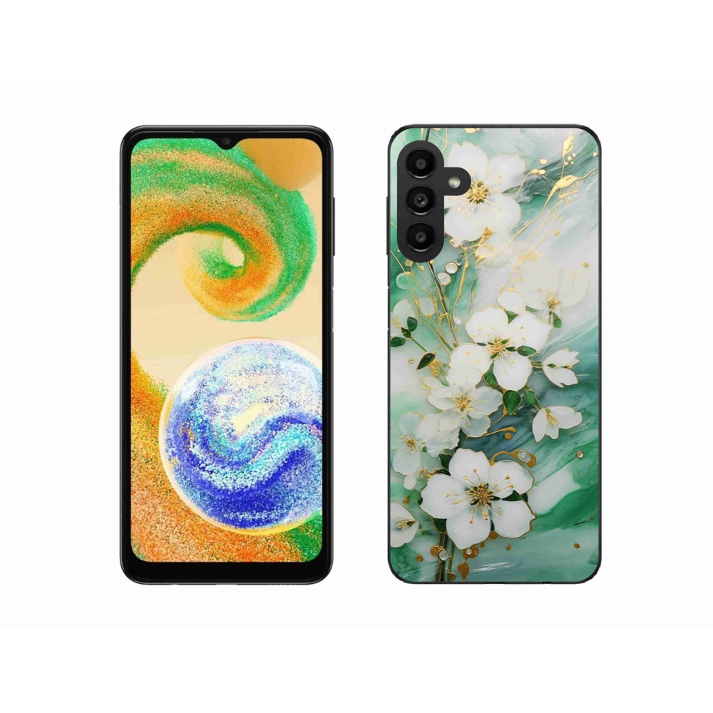 Gél borító mmCase Samsung Galaxy A04s készülékhez - finom virágok