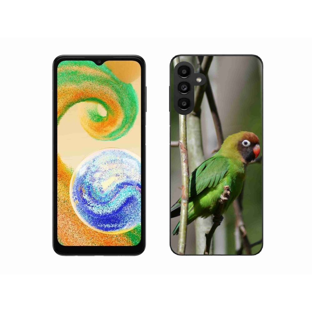 Gél borítás mmCase Samsung Galaxy A04s készülékhez - papagáj agapornis