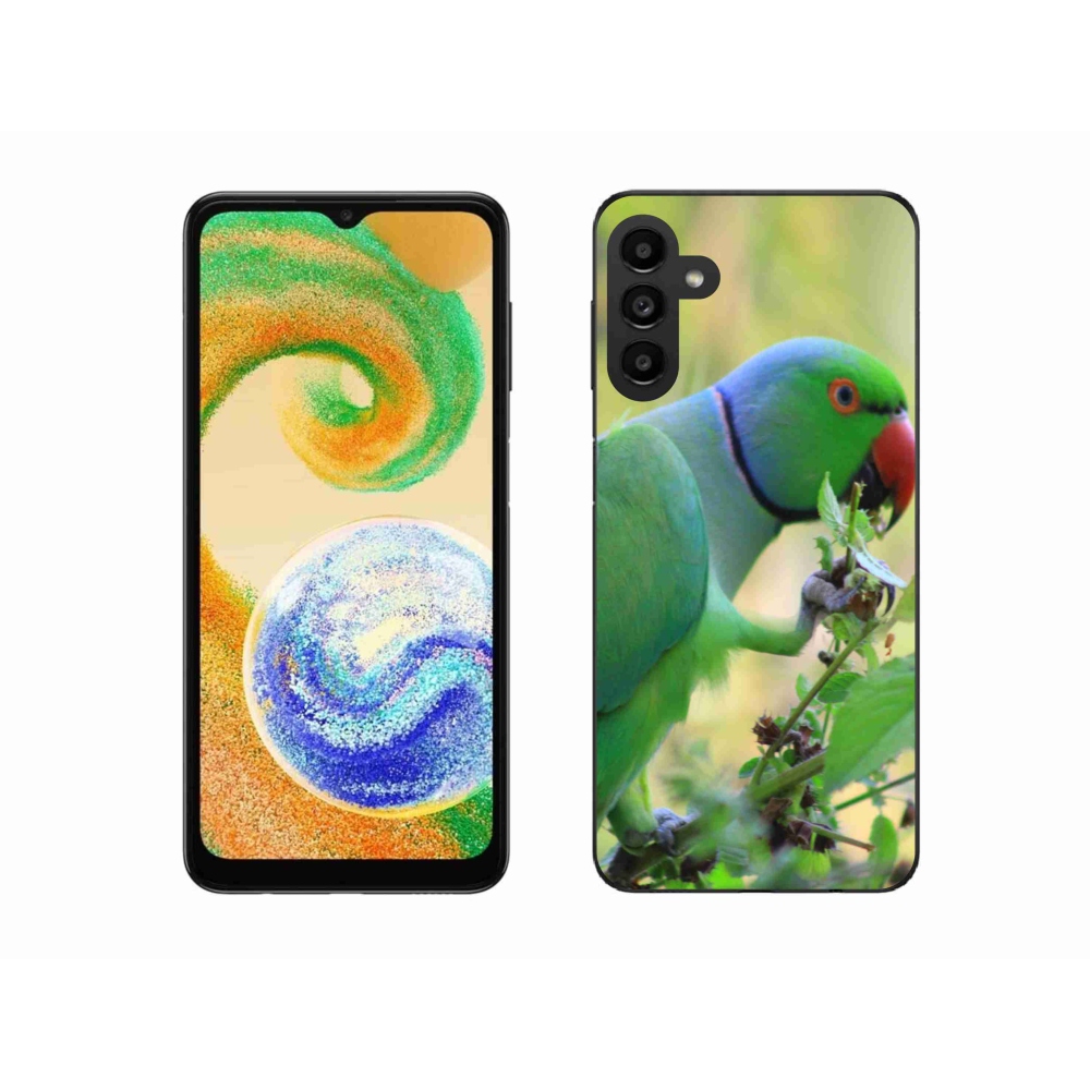 Gél borítás mmCase Samsung Galaxy A04s készülékhez - papagáj alexandr