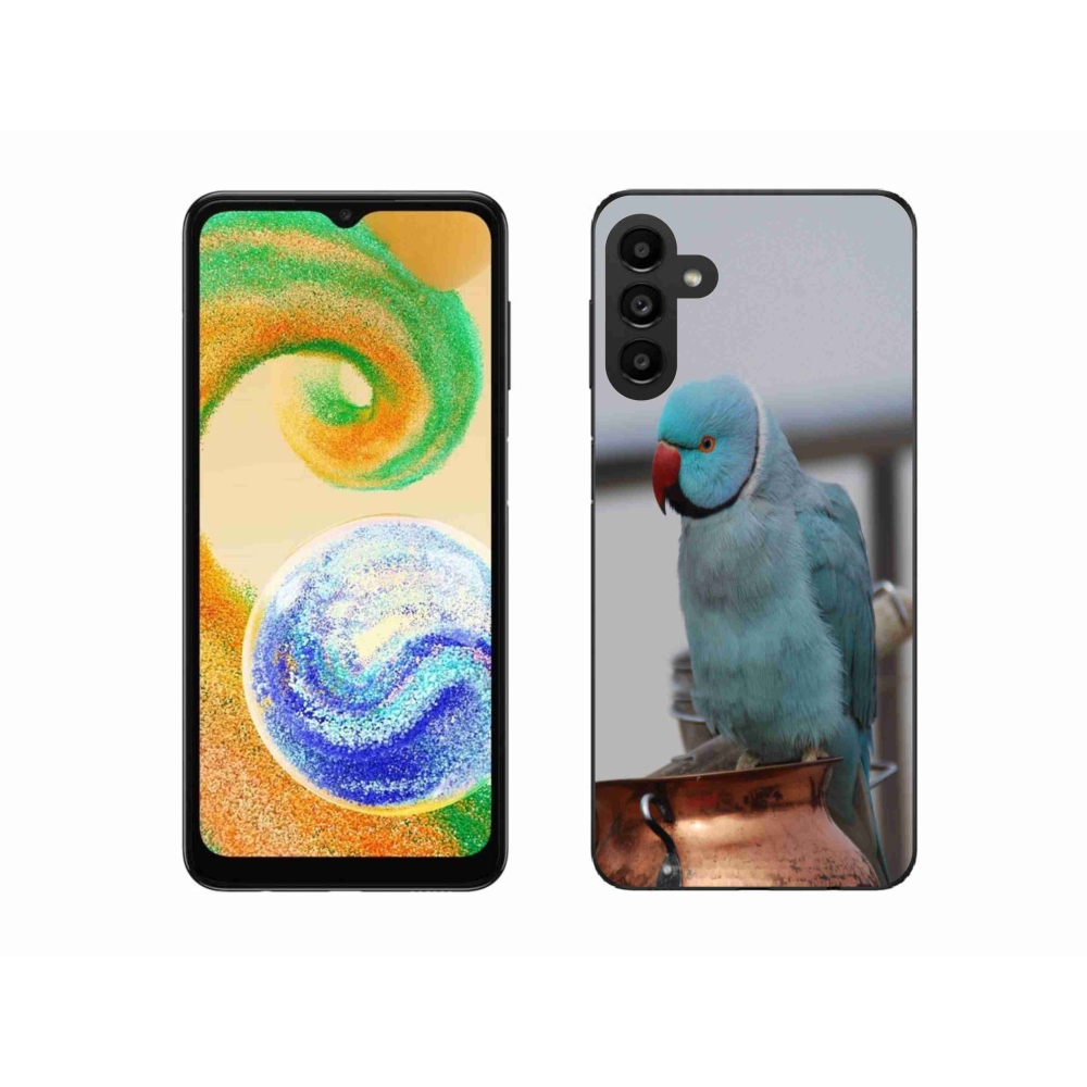 Zselés borítás mmCase Samsung Galaxy A04s készülékhez - papagáj alexander kék
