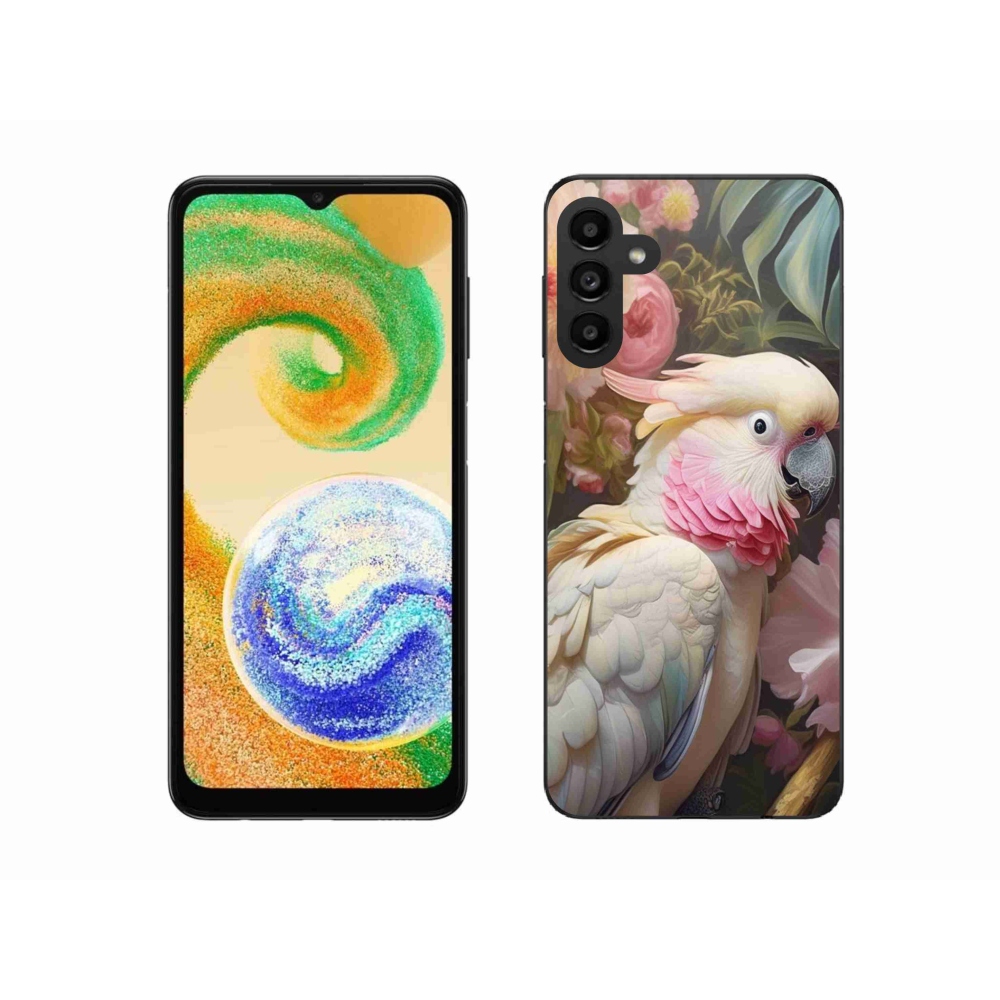 Gél borítás mmCase Samsung Galaxy A04s készülékhez - papagáj kakadu rózsaszín 2