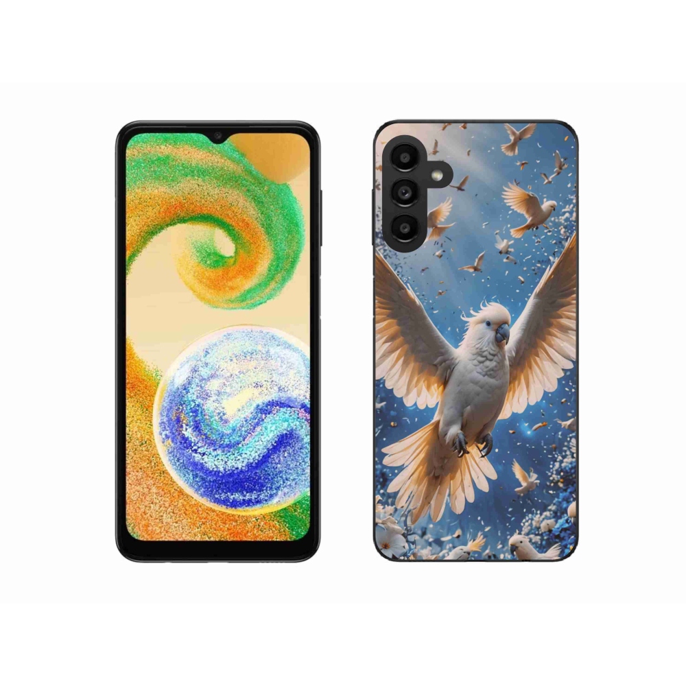 Gél borítás mmCase Samsung Galaxy A04s készülékhez - papagáj kakadu