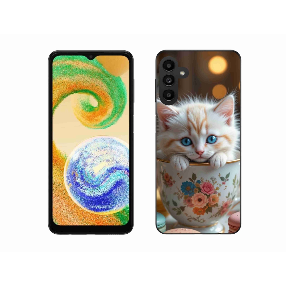 Gél borító mmCase Samsung Galaxy A04s készülékhez - aranyos cica 6