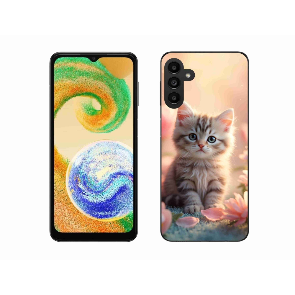 Gél borítás mmCase Samsung Galaxy A04s készülékhez - aranyos cica 8