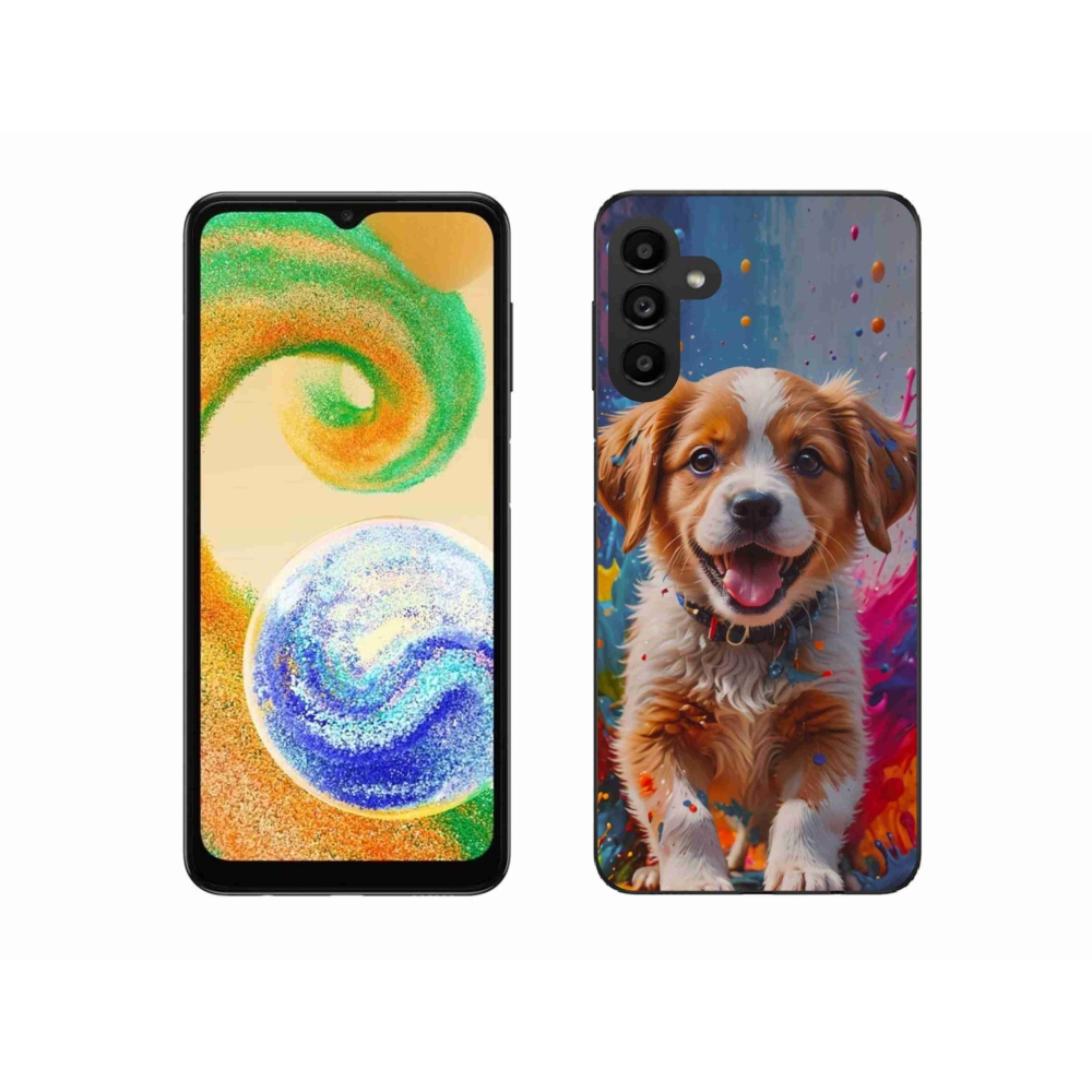 Gél borítás mmCase Samsung Galaxy A04s készülékhez - aranyos kiskutya 3