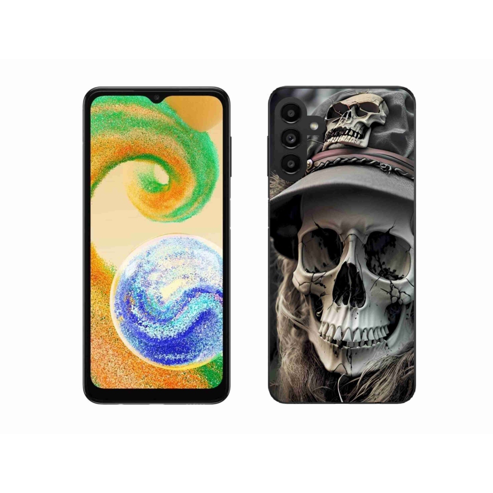 Zselés borítás mmCase Samsung Galaxy A04s készülékhez - sötét koponya