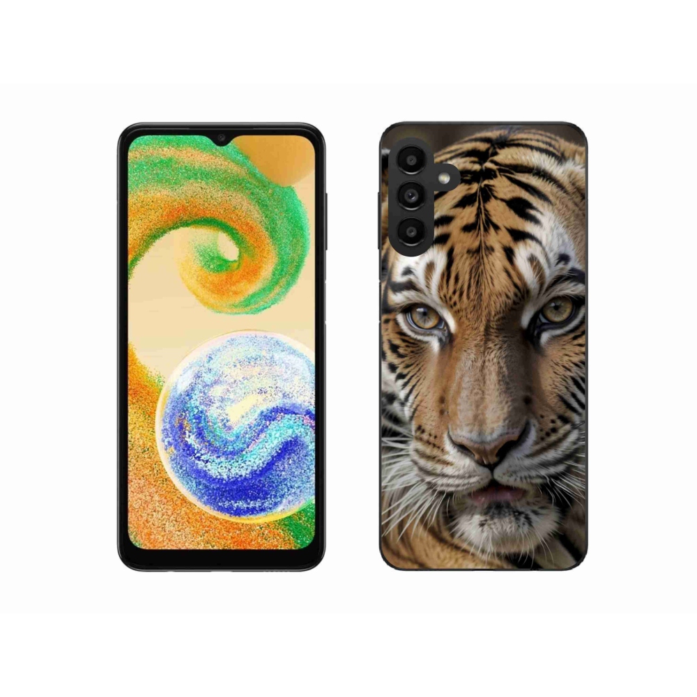 Zselés borítás mmCase Samsung Galaxy A04s készülékhez - tigris nézet