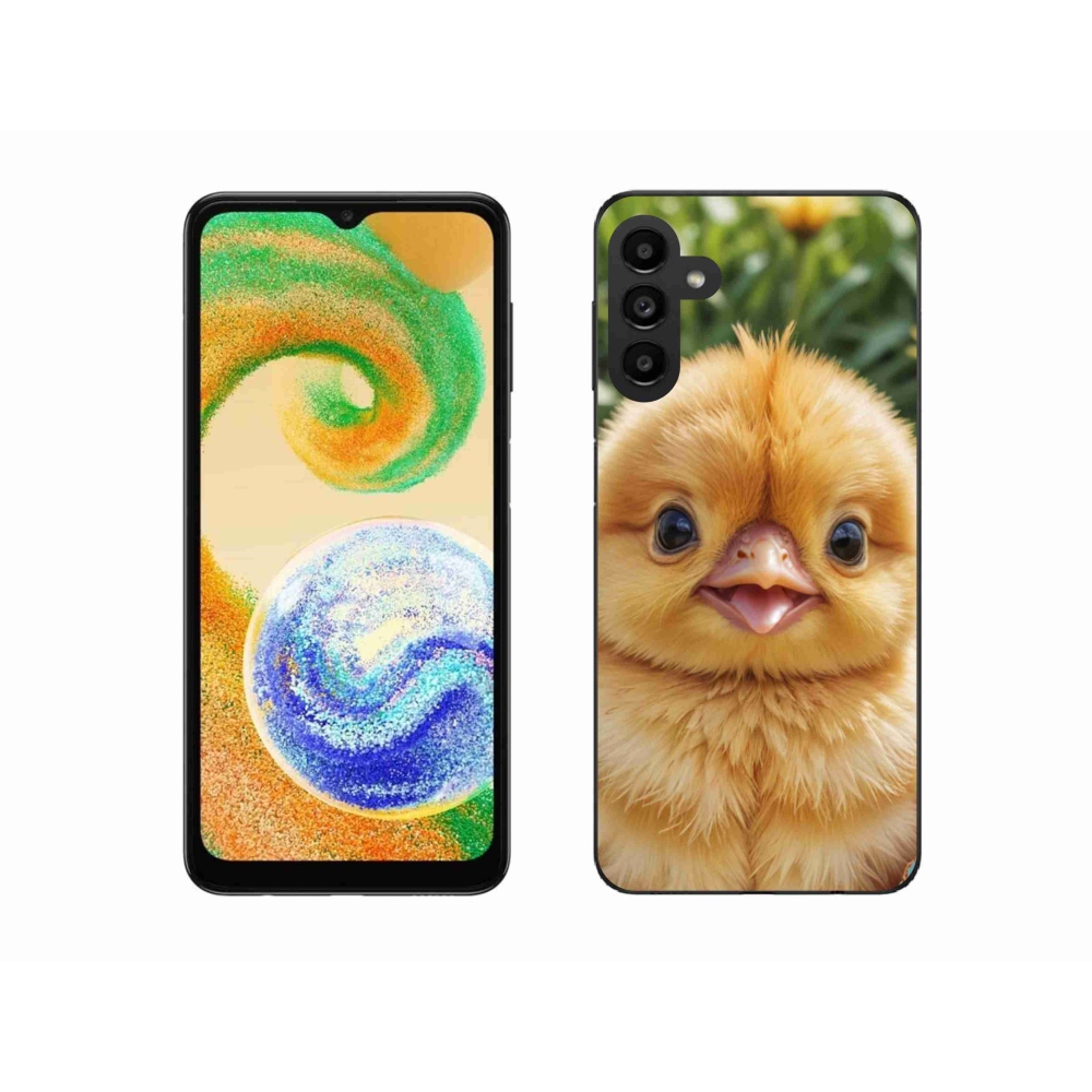 Gél borítás mmCase Samsung Galaxy A04s készülékhez - boldog csaj