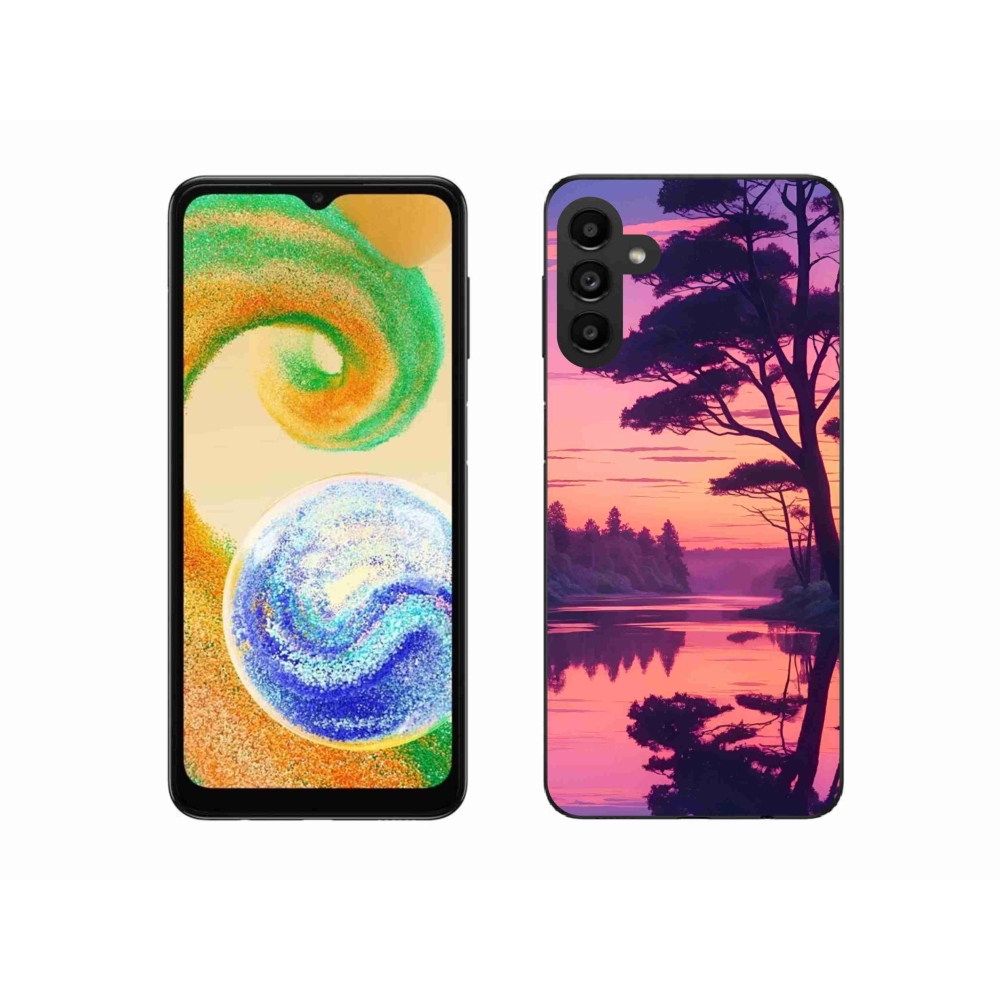 Gél borítás mmCase Samsung Galaxy A04s készülékhez - naplemente a tó felett