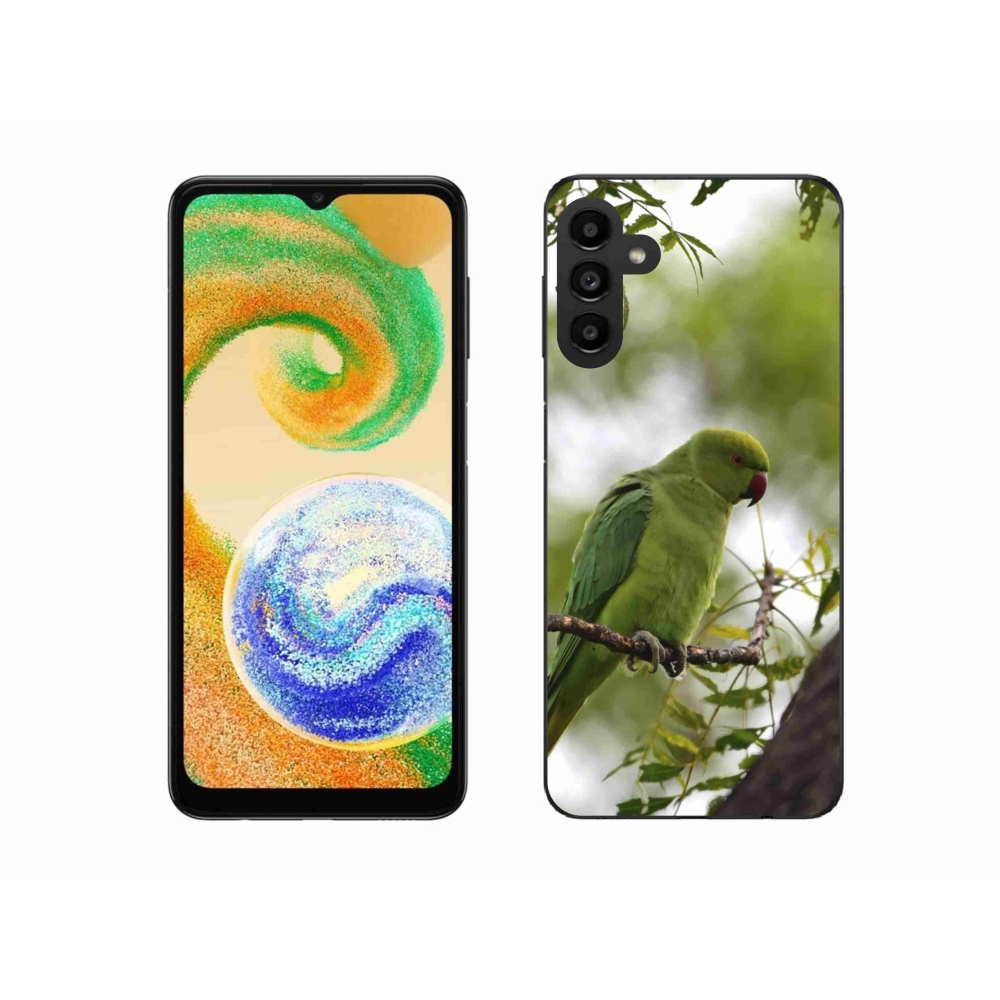 Zselés borítás mmCase Samsung Galaxy A04s készülékhez - zöld papagáj