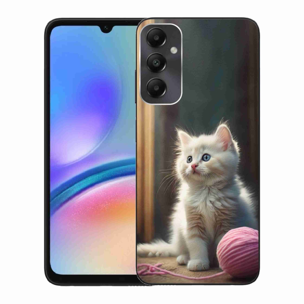 Gél védőhuzat mmCase Samsung Galaxy A05s készülékhez - fehér cica 2