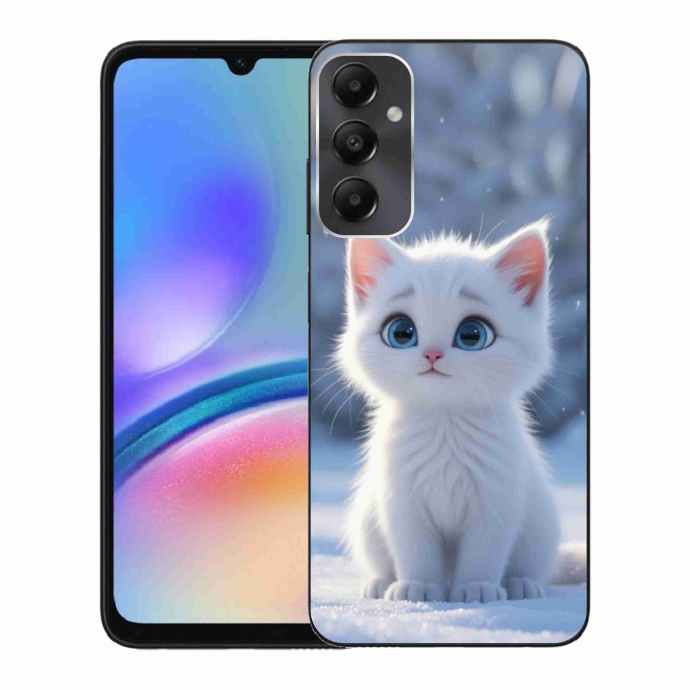 Gél védőhuzat mmCase Samsung Galaxy A05s készülékhez - fehér cica 3