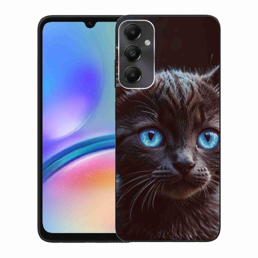 Zselés borítás mmCase Samsung Galaxy A05s készülékhez - fekete cica 2