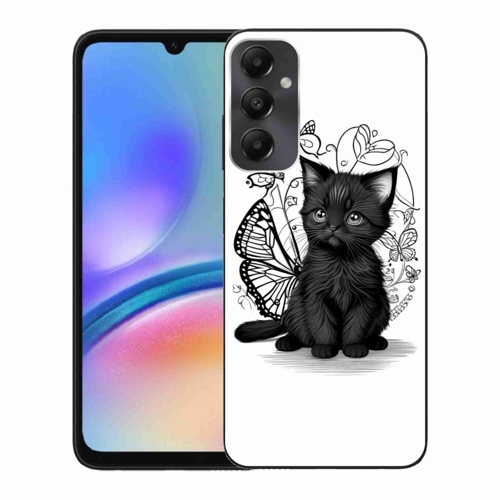 Gél védőhuzat mmCase Samsung Galaxy A05s készülékhez - fekete cica