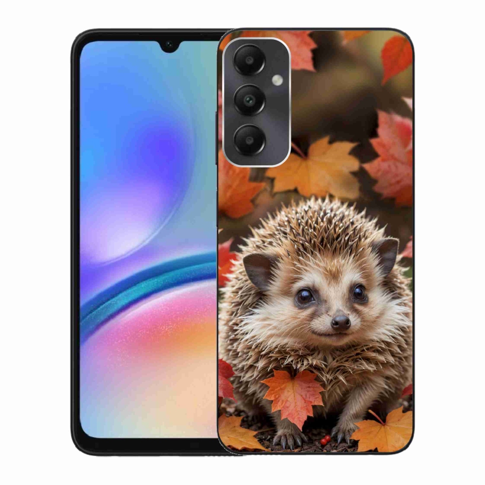 Zselés borító mmCase Samsung Galaxy A05s készülékhez - sün a levelekben