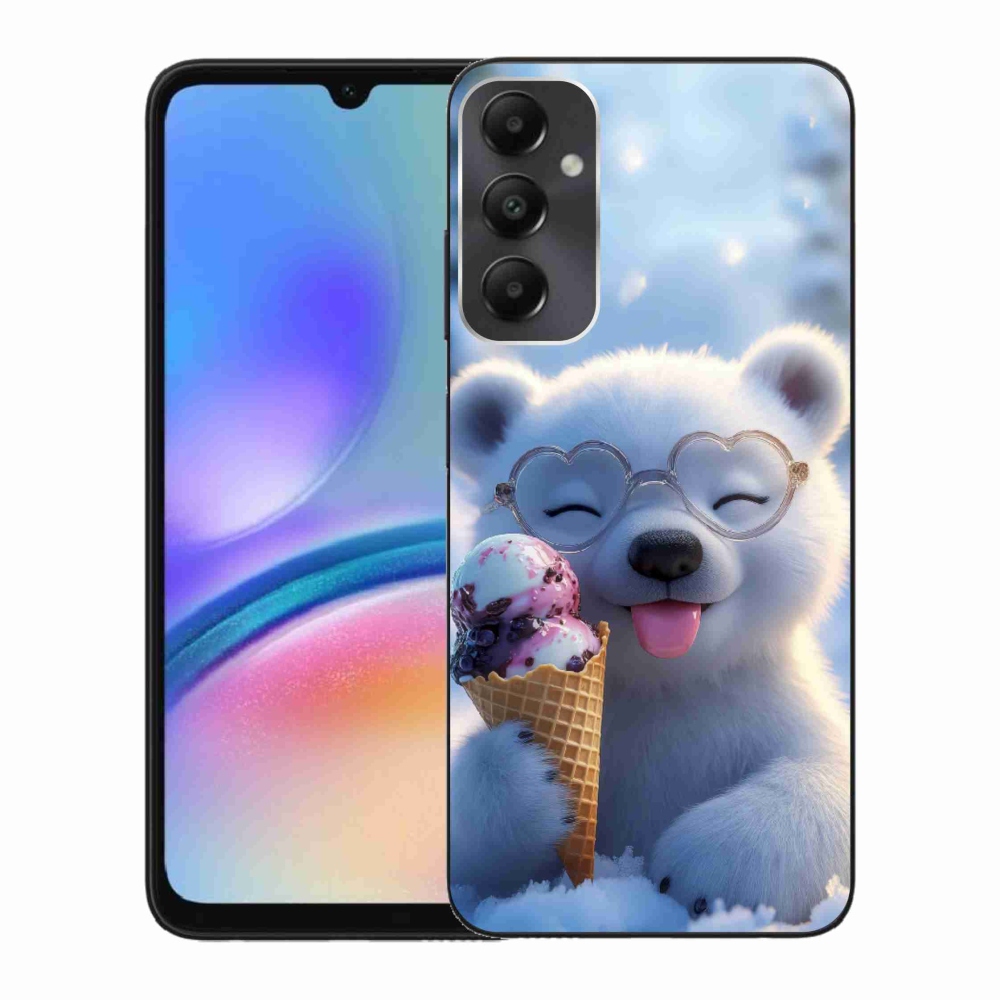 Zselés borítás mmCase Samsung Galaxy A05s készülékhez - mackó fagylalttal