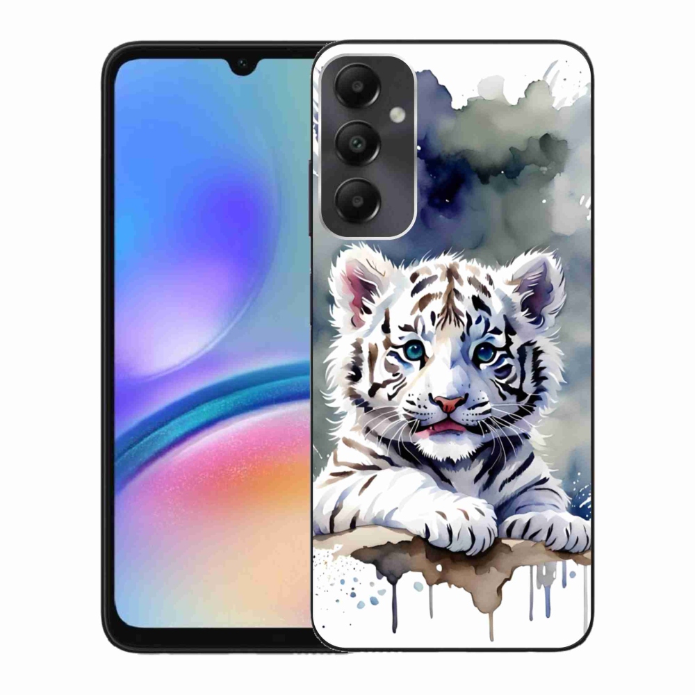 Gél borítás mmCase Samsung Galaxy A05s készülékhez - fehér tigriskölyök