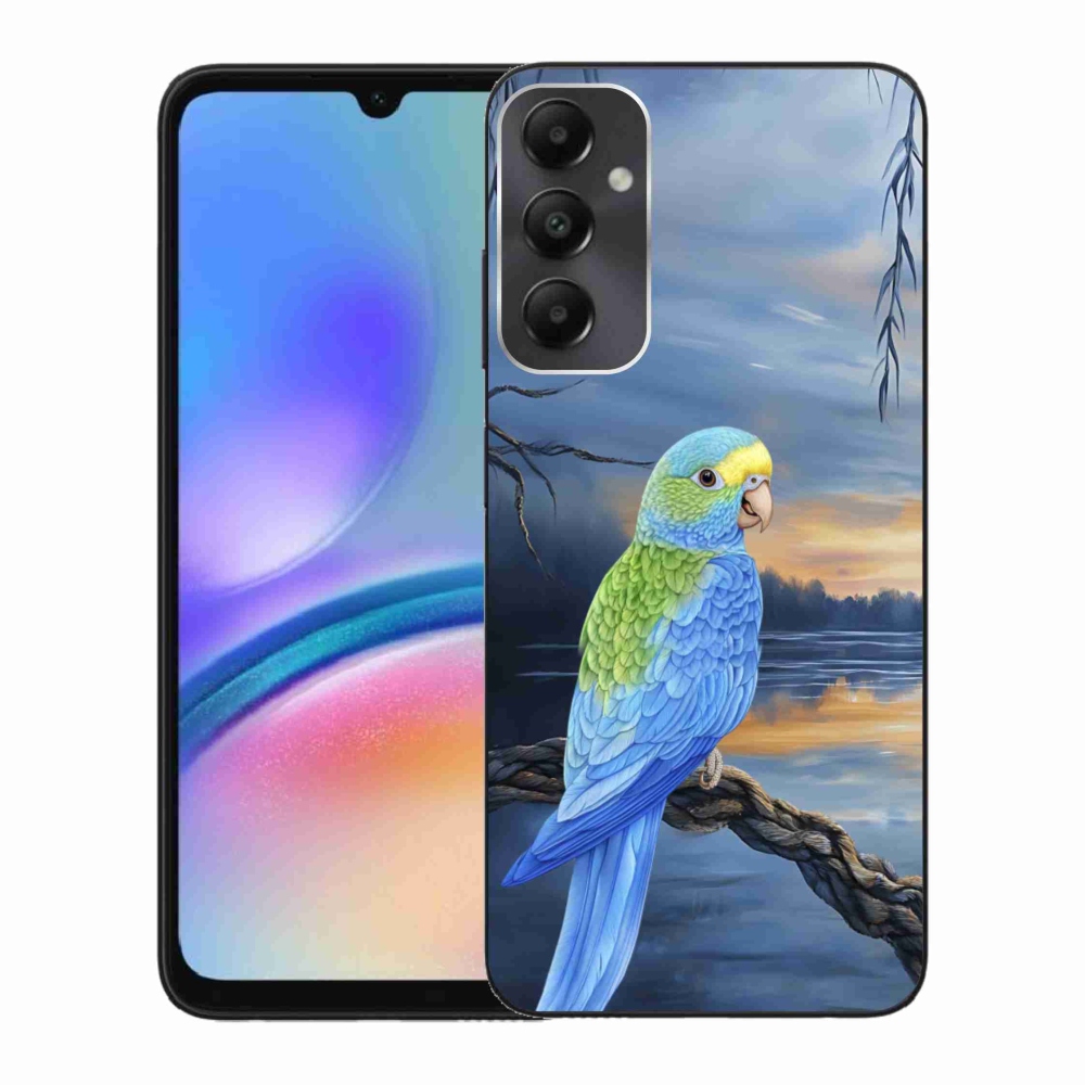 Zselés borítás mmCase Samsung Galaxy A05s készülékhez - kék papagáj
