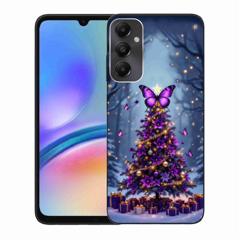 Gél borítás mmCase Samsung Galaxy A05s készülékhez - pillangó karácsonyfa
