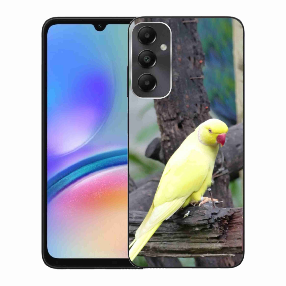 Zselés borítás mmCase Samsung Galaxy A05s készülékhez - papagáj alexander sárga