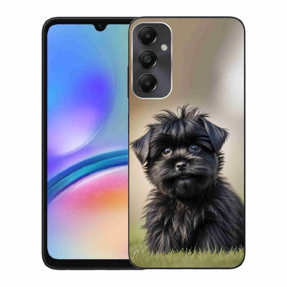 Gél borítás mmCase Samsung Galaxy A05s készülékhez - aranyos fekete kutya