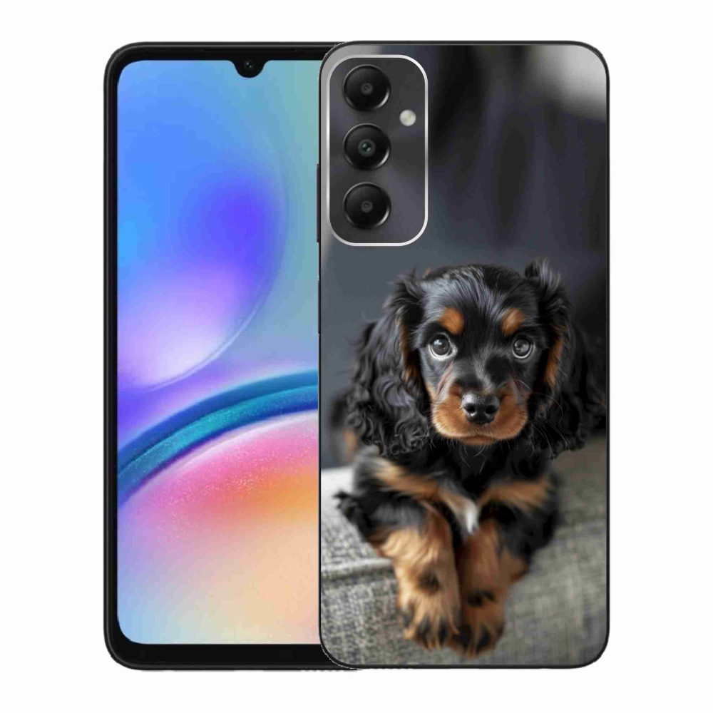 Gél borítás mmCase Samsung Galaxy A05s készülékhez - aranyos hosszúszőrű tacskó