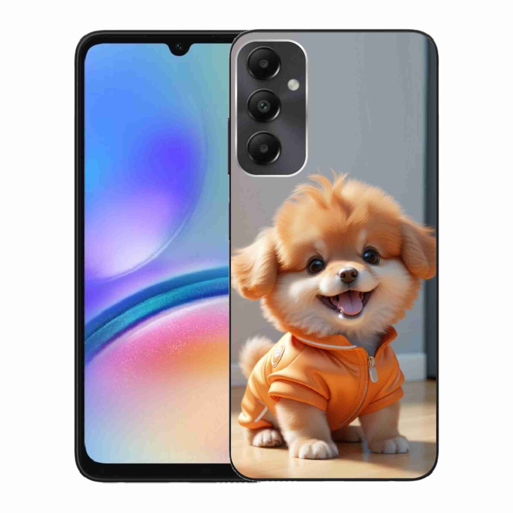 Zselés borítás mmCase Samsung Galaxy A05s készülékhez - aranyos pomerániai pulóverben