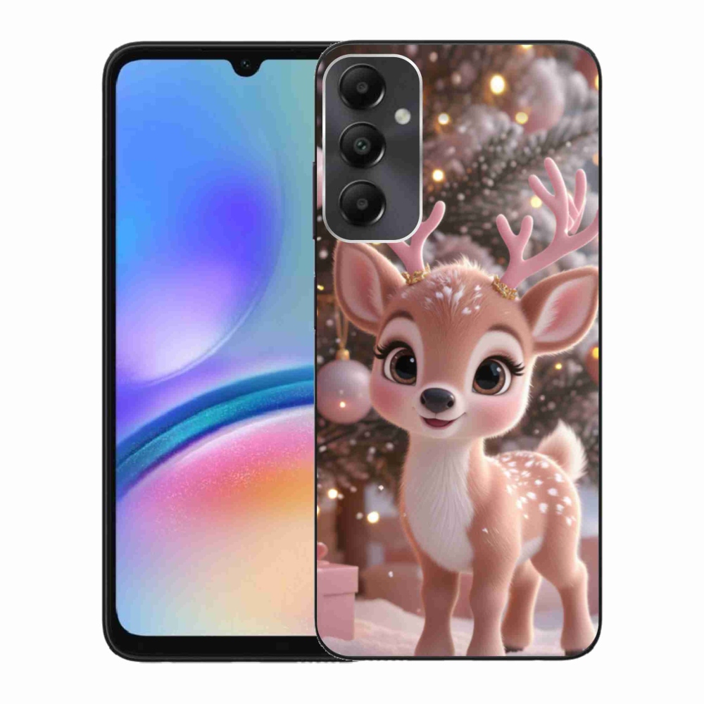 Gél borítás mmCase Samsung Galaxy A05s készülékhez - aranyos rénszarvas
