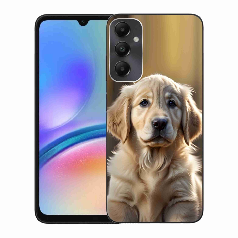 Gél borítás mmCase Samsung Galaxy A05s készülékhez - aranyos arany retriever