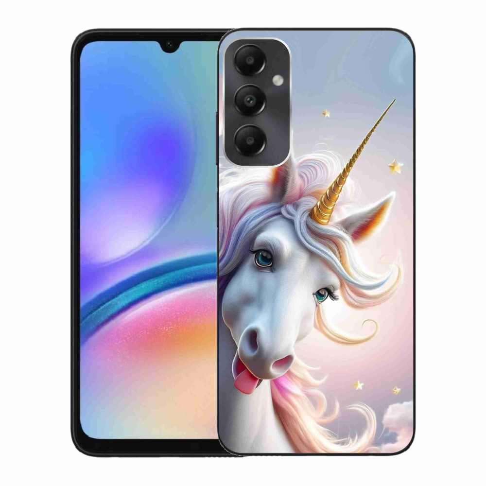 Gél borítás mmCase Samsung Galaxy A05s készülékhez - vidám egyszarvú