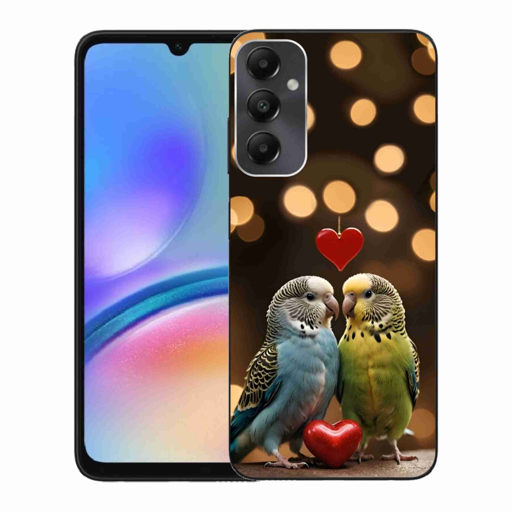 Gél borítás mmCase Samsung Galaxy A05s készülékhez - szerelmes papagájok