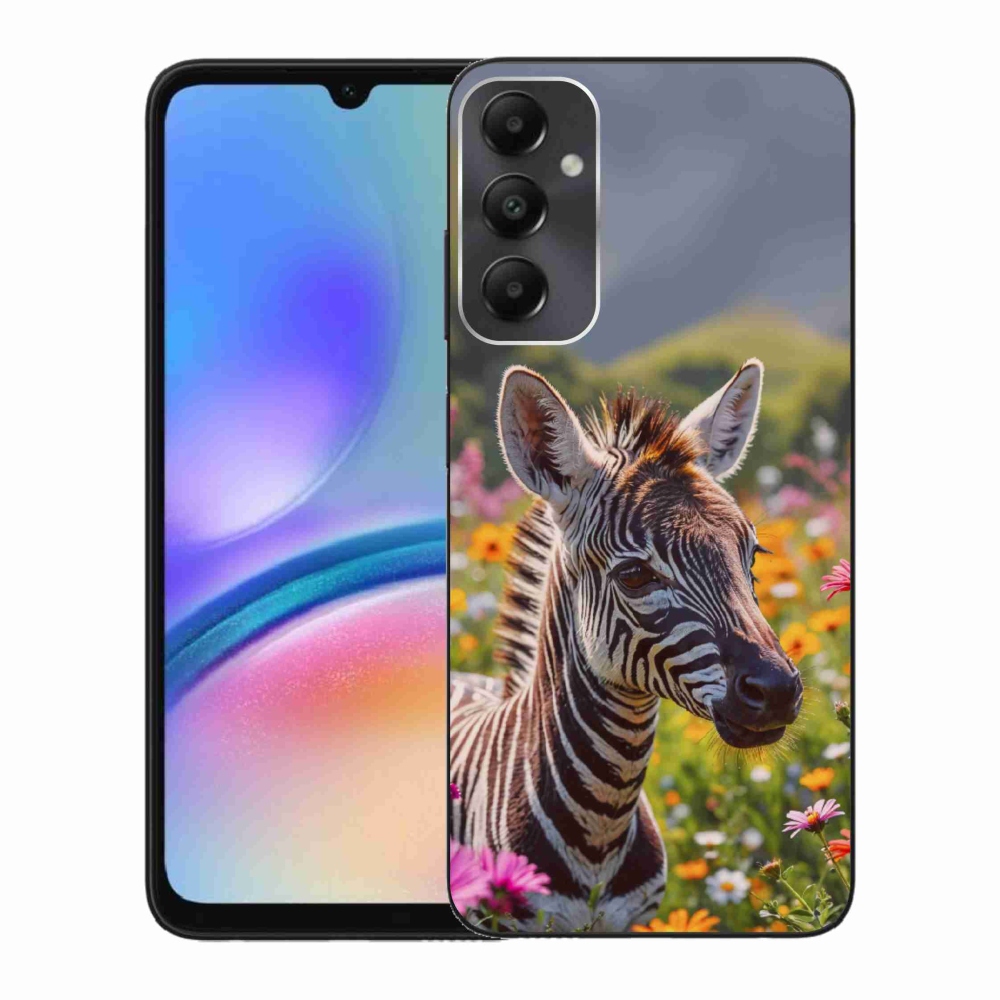 Zselés borítás mmCase Samsung Galaxy A05s készülékhez - zebra a réten