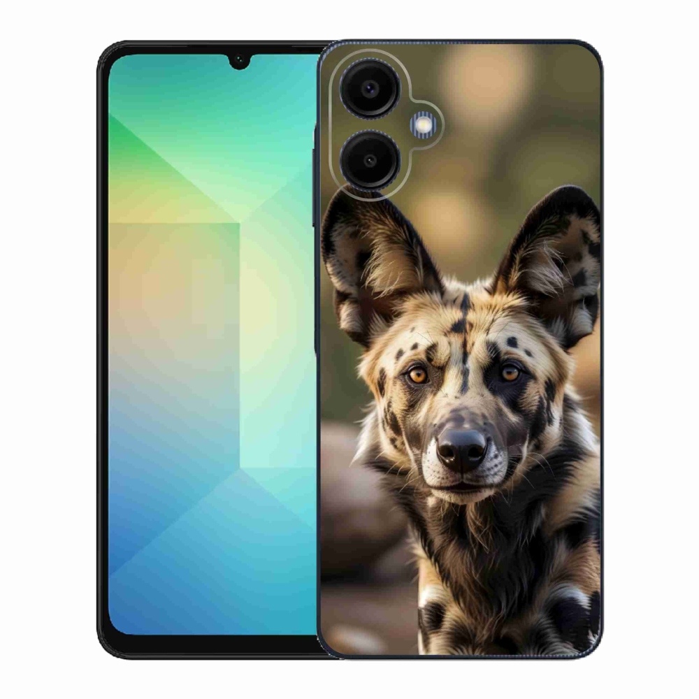 Gél borítás mmCase Samsung Galaxy A06 - Afrikai vadkutya - Samsung Galaxy A06-hoz