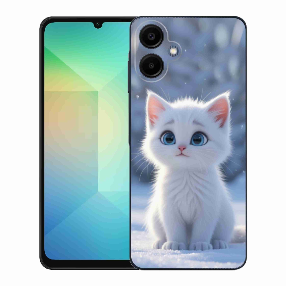 Gél védőhuzat mmCase Samsung Galaxy A06 - fehér cica 3