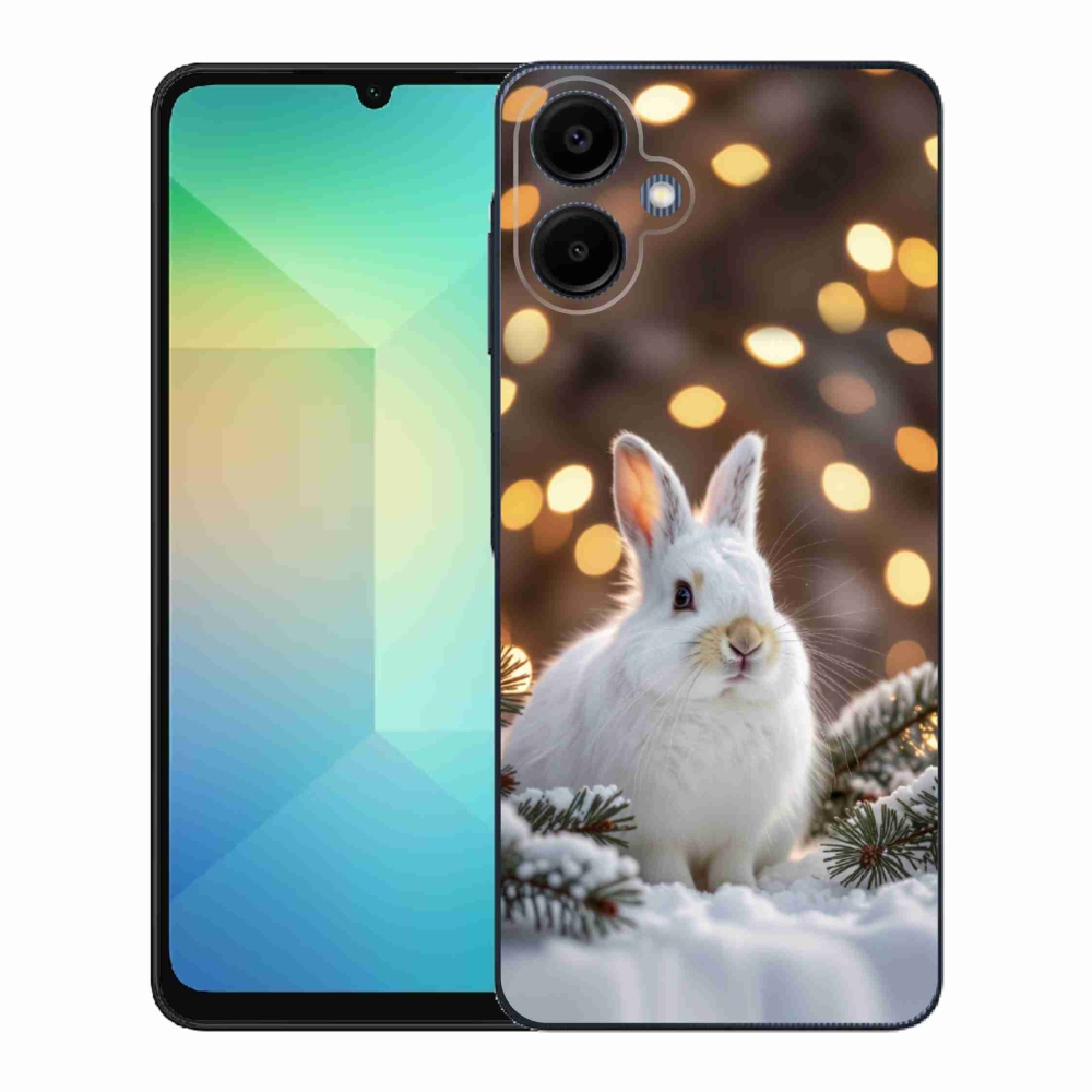 Zselés borítás mmCase Samsung Galaxy A06-hoz - fehér nyuszi
