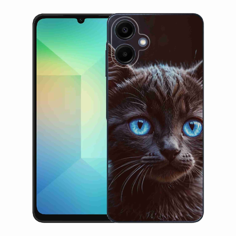Gél védőhuzat mmCase Samsung Galaxy A06 - fekete cica 2