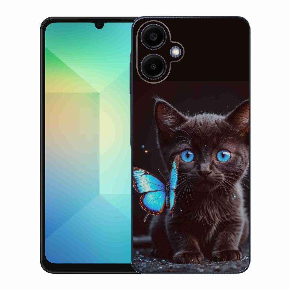 Gél védőhuzat mmCase Samsung Galaxy A06 - fekete cica 3