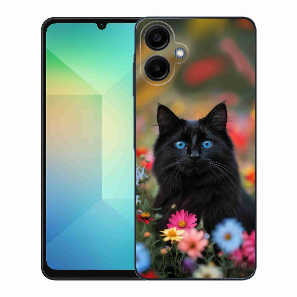 Gél borítás mmCase Samsung Galaxy A06 - fekete cica 4