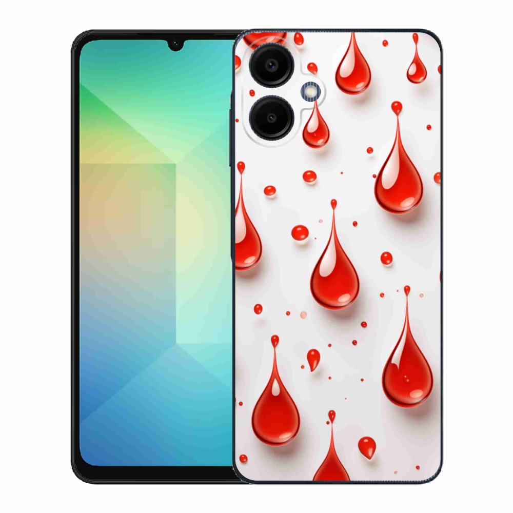 Zselés borítás mmCase Samsung Galaxy A06-hoz - piros cseppek