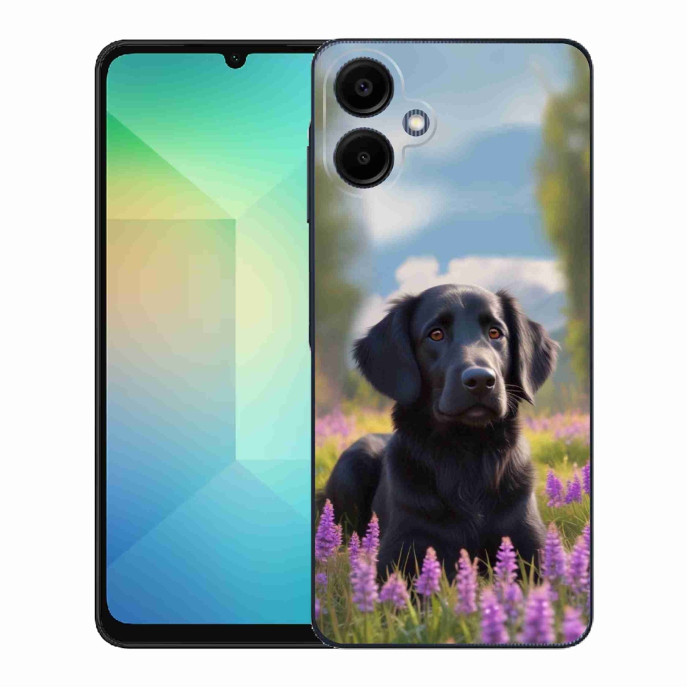 Zselés borítás mmCase Samsung Galaxy A06 készülékhez - elegáns fekete retriever