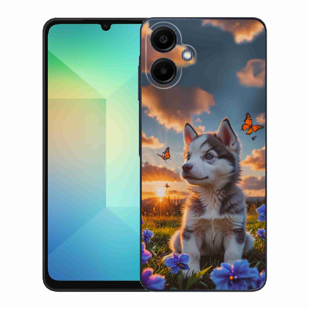 Gél borítás mmCase Samsung Galaxy A06 készülékhez - husky naplementében